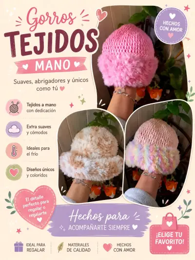 Gorros tejidos a mano - miniatura 1