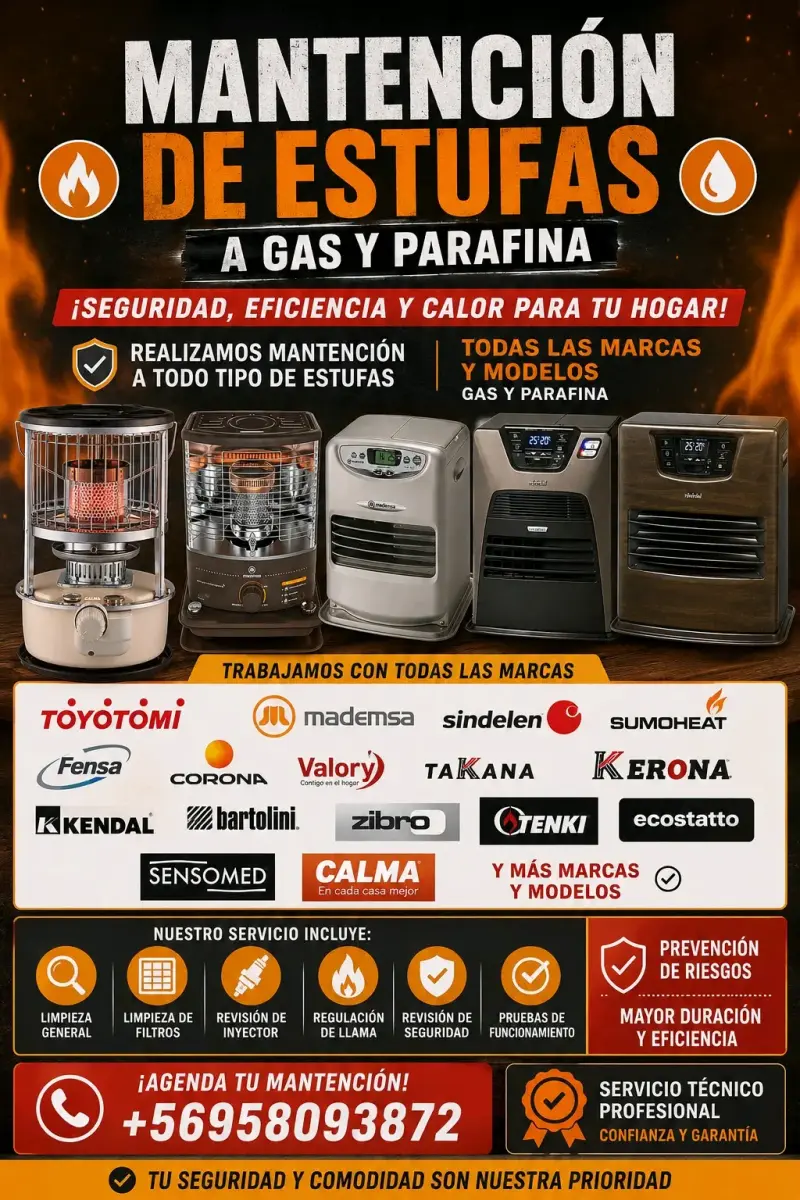 Mantención a estufas