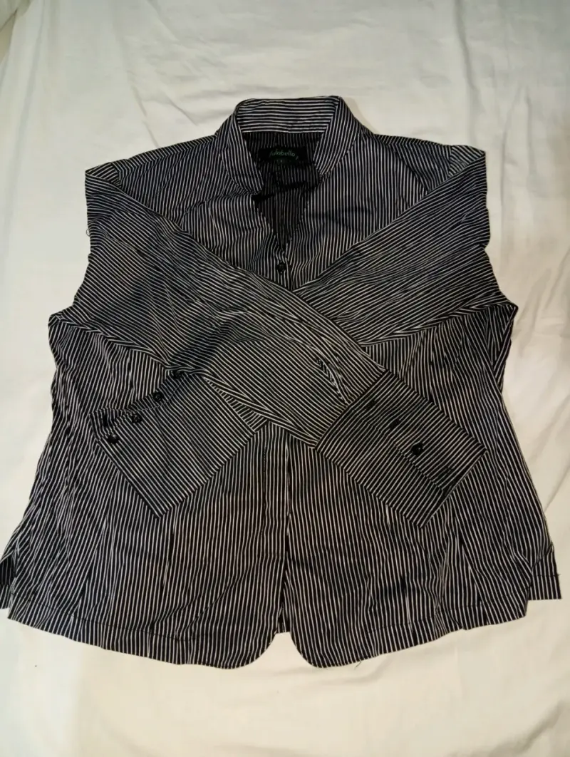 Camisa rayada negro Falabella