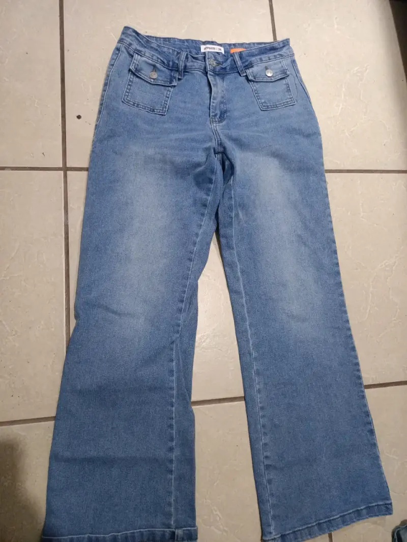 Jeans rectos azules - 1