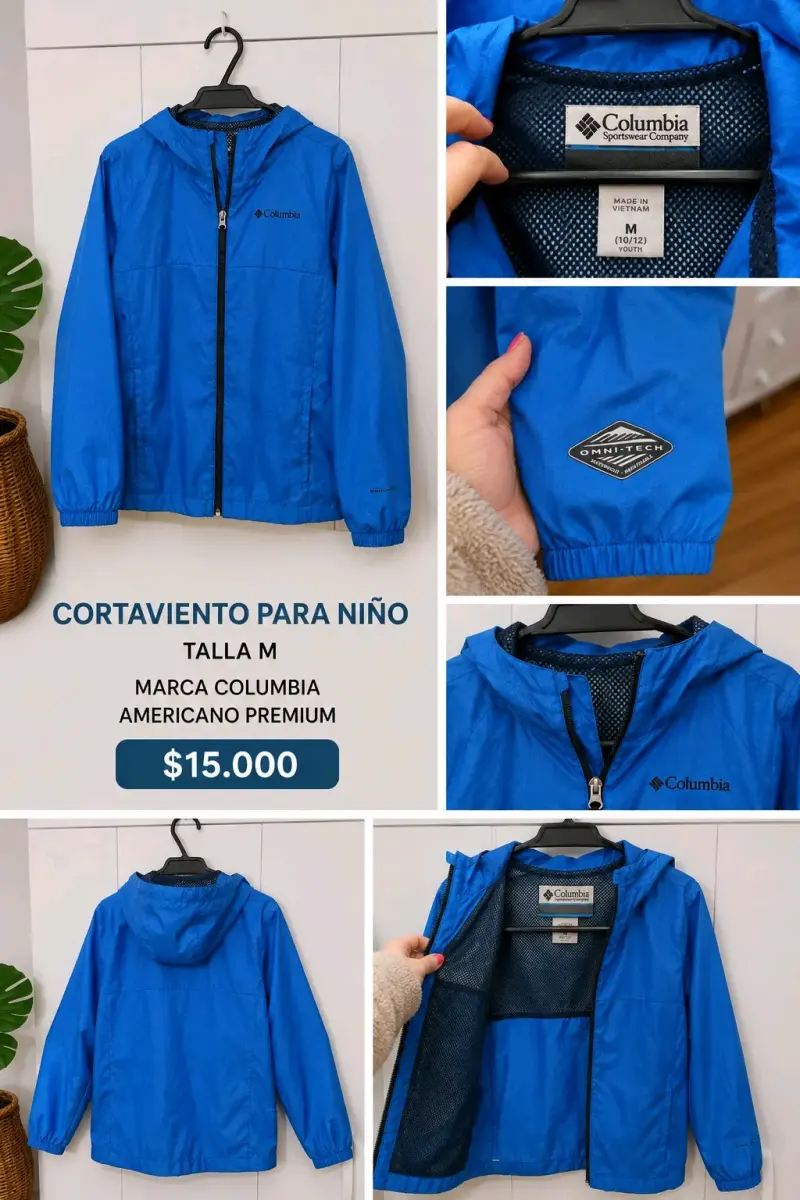 Cortaviento Columbia Niño Impermeable 10/12 - 1