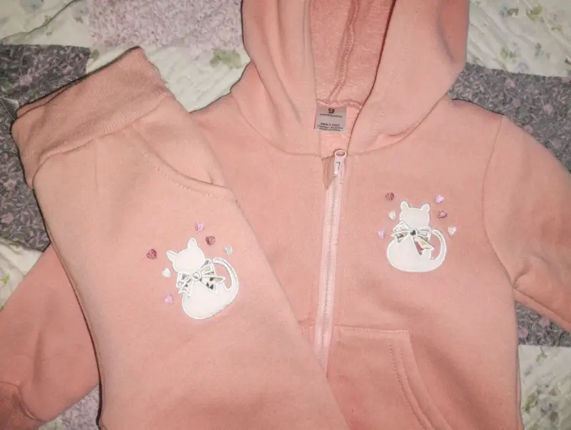 Conjunto polar rosa infantil - 2