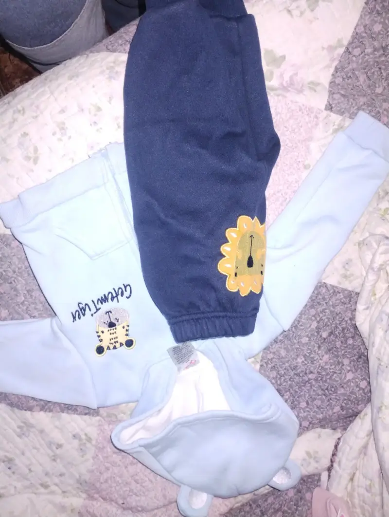 Conjunto bebé azul con bordados - 2
