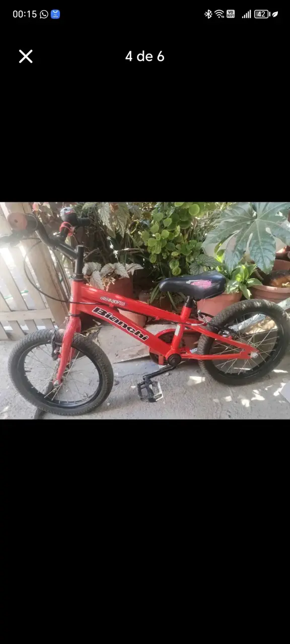Bicicleta infantil roja Bianchi aro 16 - 3