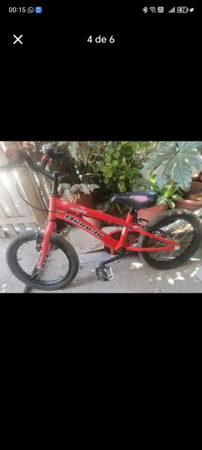Bicicleta infantil roja Bianchi aro 16 - miniatura 3