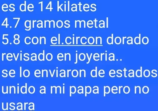 anillo de 14 kilates traido de estados unidos - 3