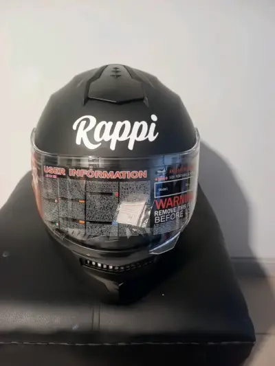 Casco de moto Rappi negro - miniatura 1