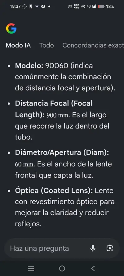 Telescopio con trípode negro - miniatura 2
