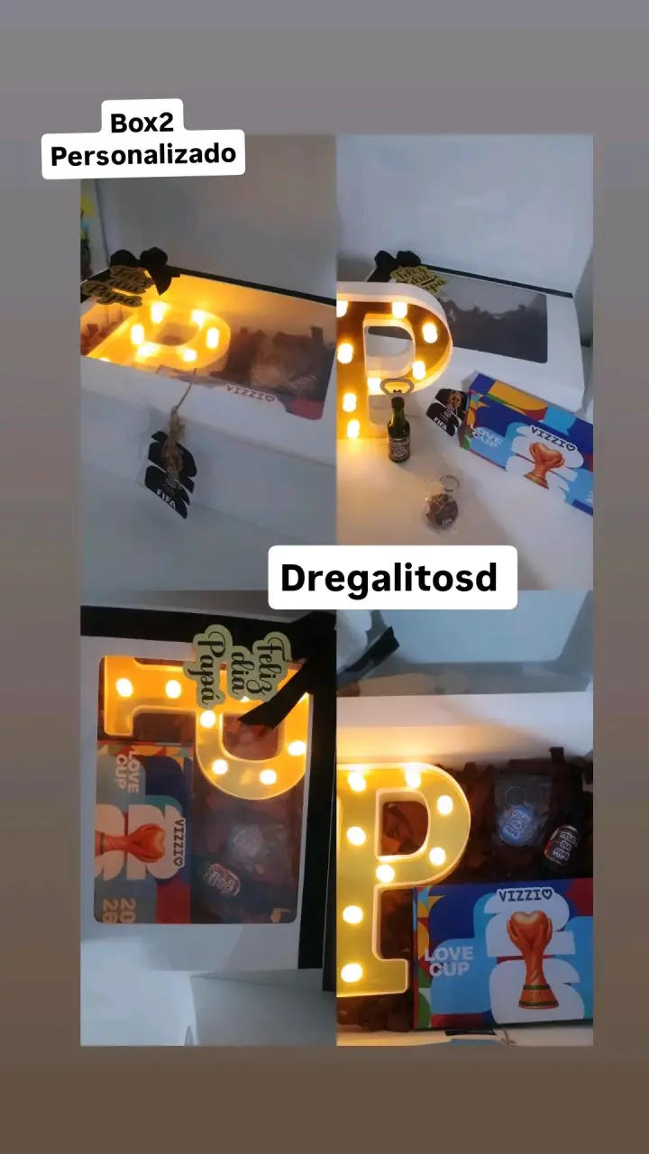 Caja regalo personalizada con luz