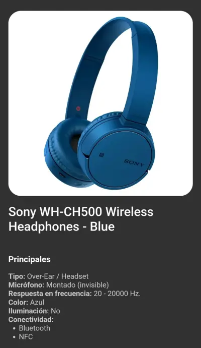 Audífonos Sony WH-CH500 - miniatura 2