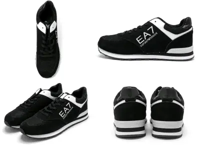 Zapatillas deportivas blancas y negras, - miniatura 2