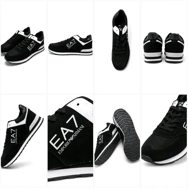 Zapatillas deportivas blancas y negras, - 4