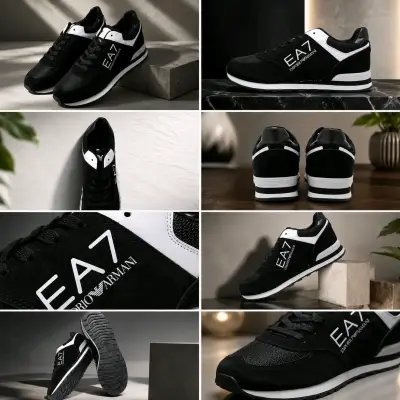 Zapatillas deportivas blancas y negras, - miniatura 5