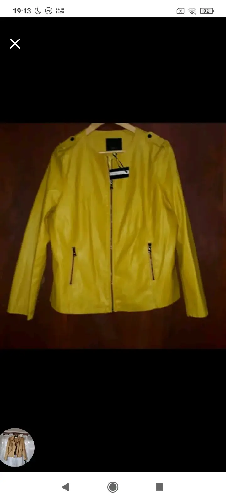 Chaqueta amarilla con cierre - 1