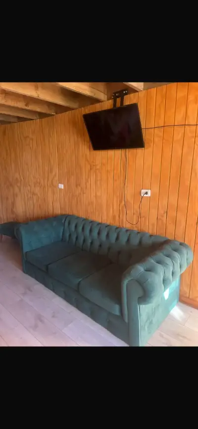 Sofá moderno verde elegante - miniatura 1