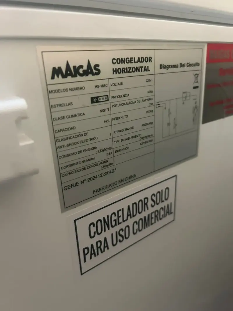 Congelador blanco marca Maigas - 4