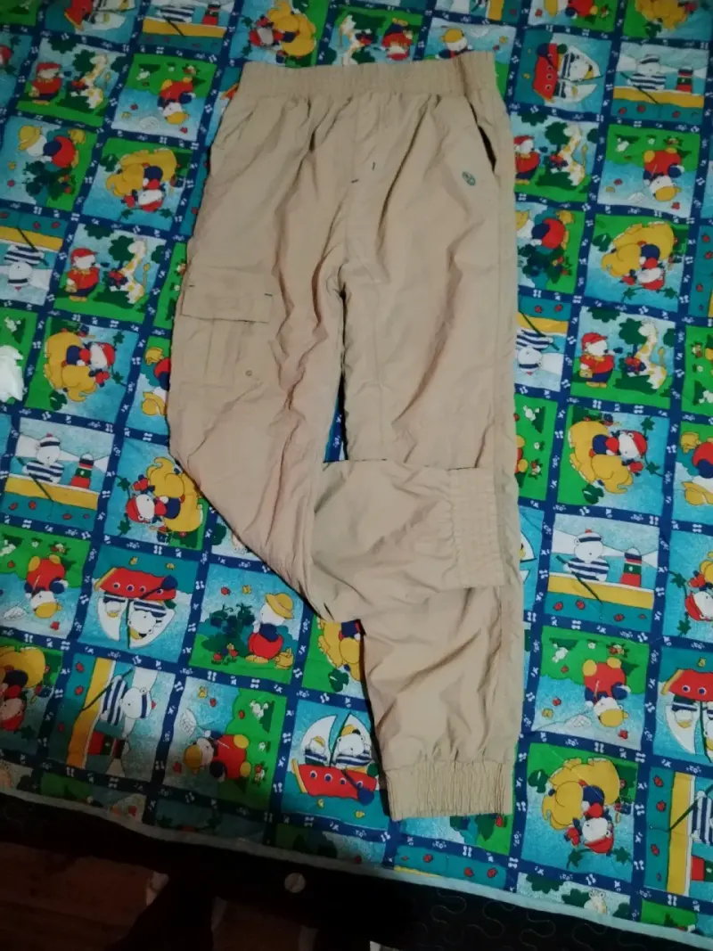 Pantalones cargo beige - 1