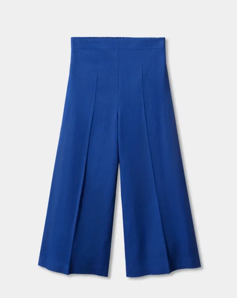 Pantalones culotte azul - 1