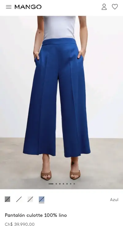 Pantalones culotte azul - miniatura 6