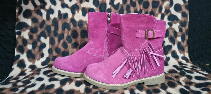 Botas rosadas con flecos - 2