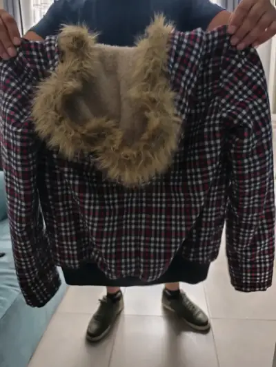 Parka cuadros con capucha - miniatura 2