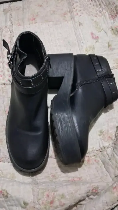 Botines vaqueros negros bordados - miniatura 2