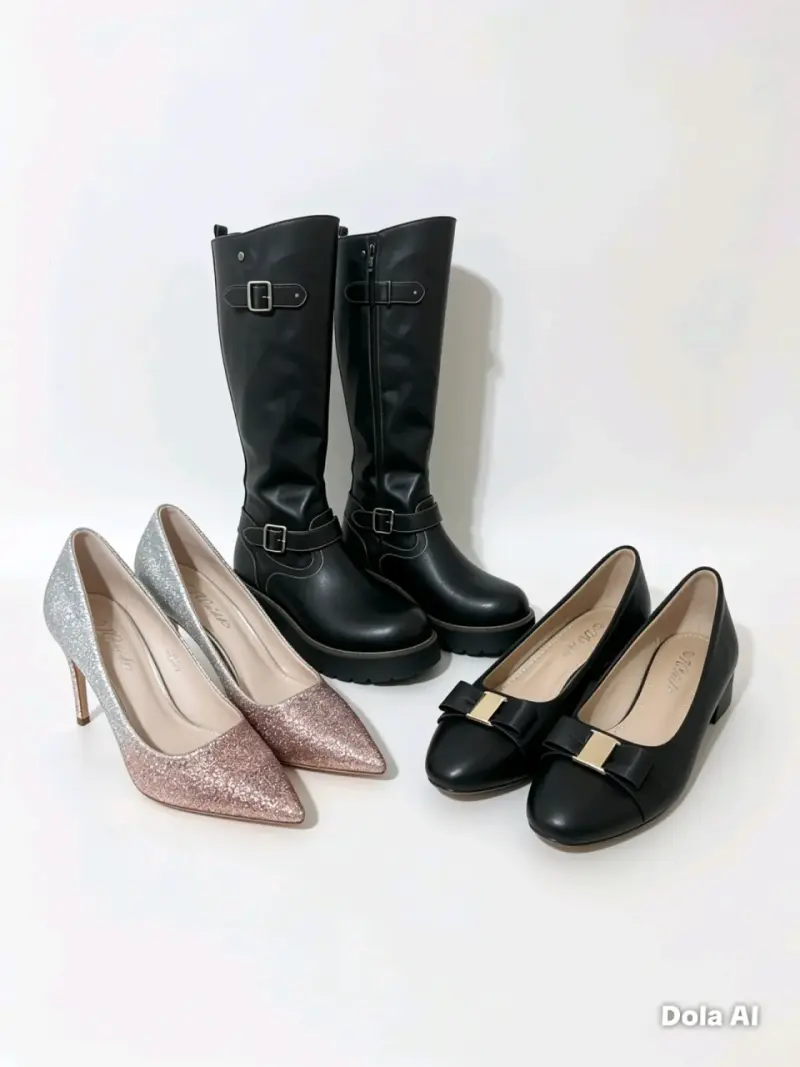 Set de botas y tacones de mujer - 1