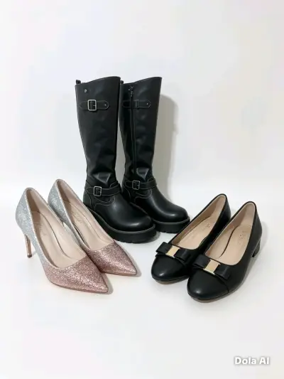 Set de botas y tacones de mujer - miniatura 1
