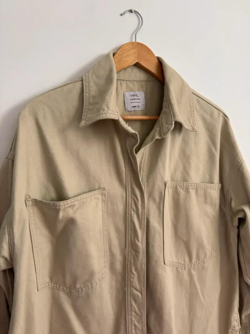 Sobrecamisa beige oversized - 2