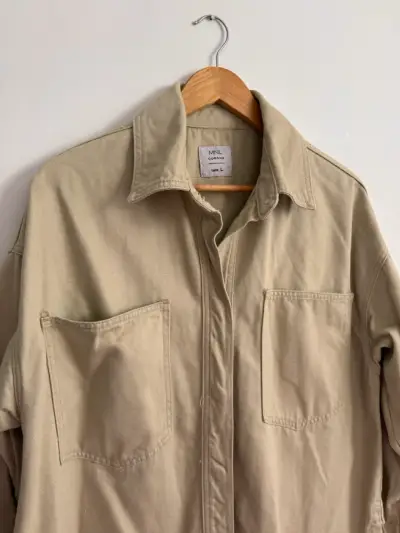 Sobrecamisa beige oversized - miniatura 2