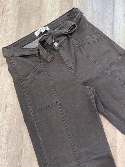 Pantalones anchos de mezclilla negros - miniatura 2