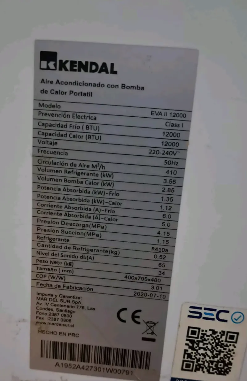 Aire acondicionado portátil Kendal - 1