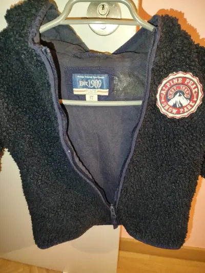 Chaqueta polar azul bebé - miniatura 4