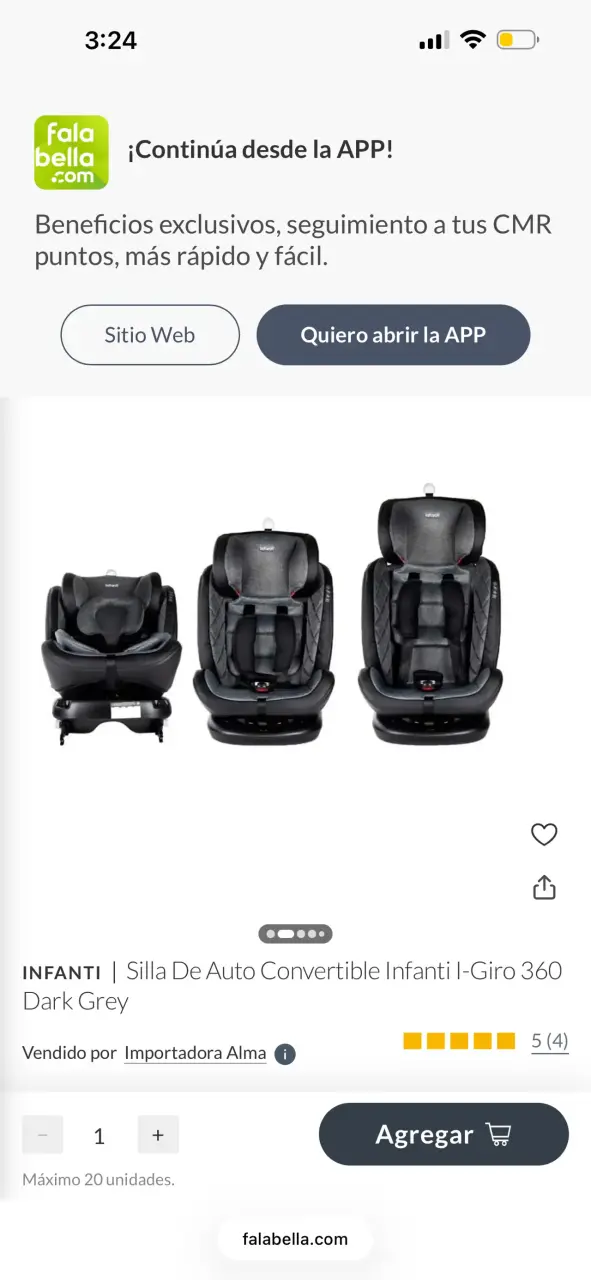 Silla de auto Infanti gris - 5