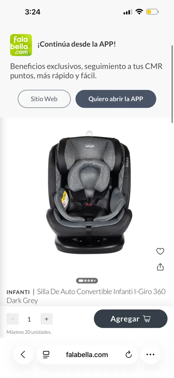 Silla de auto Infanti gris - 6