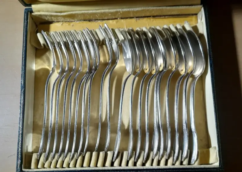 Juego de cubiertos bañados de plata vintage - 2