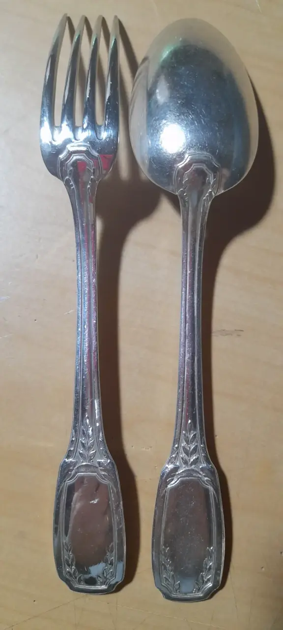 Juego de cubiertos bañados de plata vintage - 3