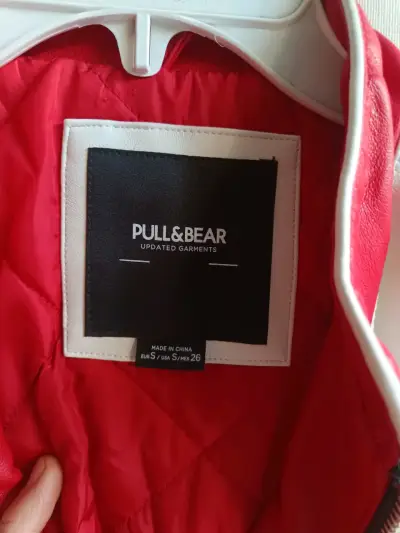 Chaqueta biker roja y blanca - miniatura 4