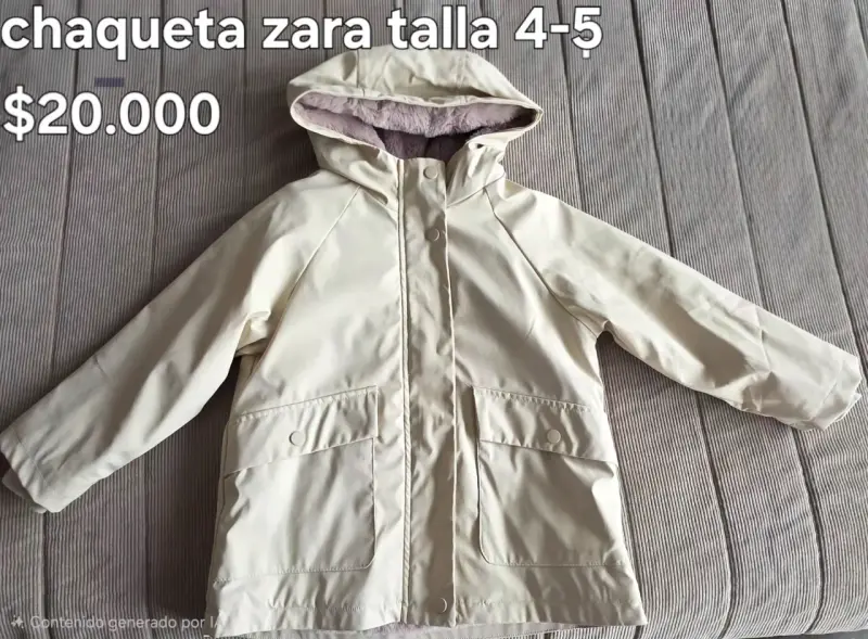 Chaqueta Zara talla 4-5 beige - 1