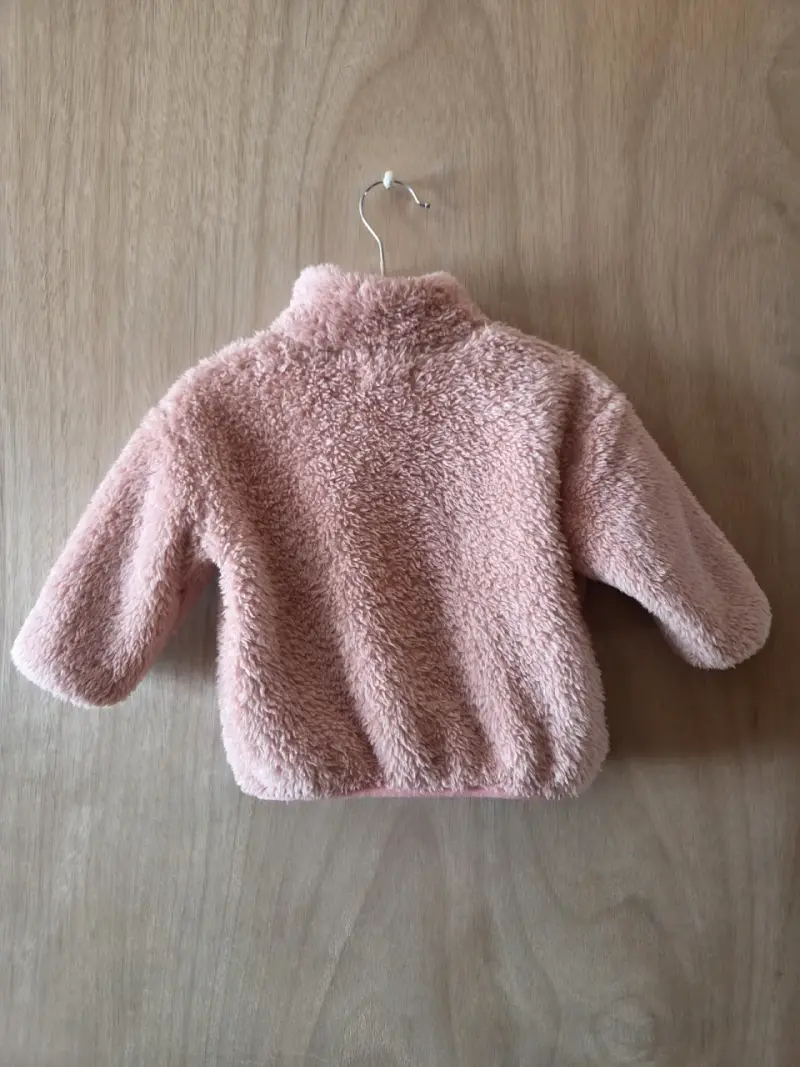Chaqueta polar rosa para bebé - 2