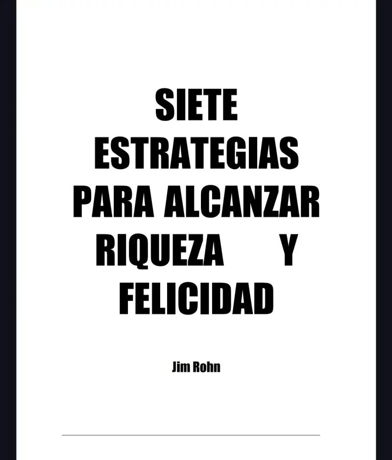 Libro 'Siete estrategias para riqueza y felicidad'