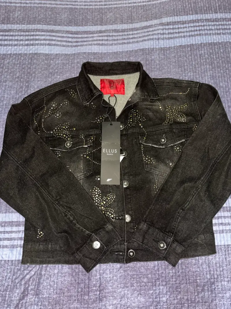 Chaqueta negra con tachas Ellus - 1
