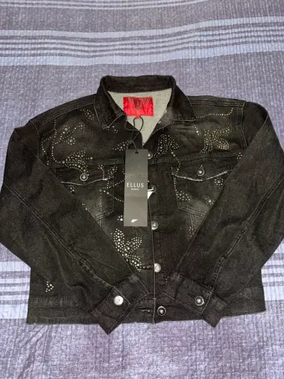 Chaqueta negra con tachas Ellus - miniatura 1