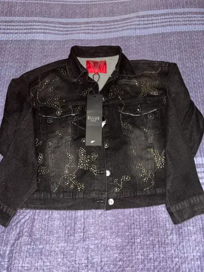 Chaqueta negra con tachas Ellus - miniatura 2