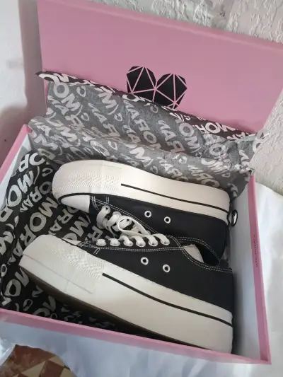 Zapatillas negras con plataforma N•35 - miniatura 3