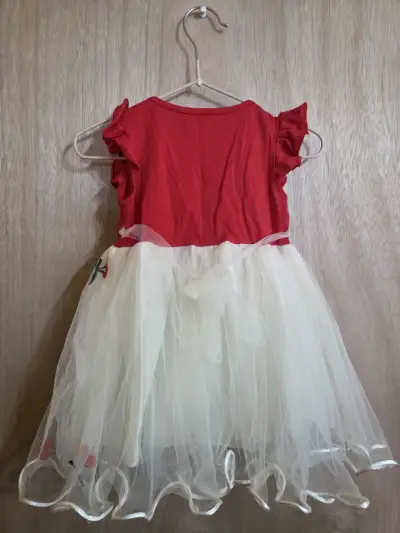 Vestido infantil rojo con cerezas - miniatura 2