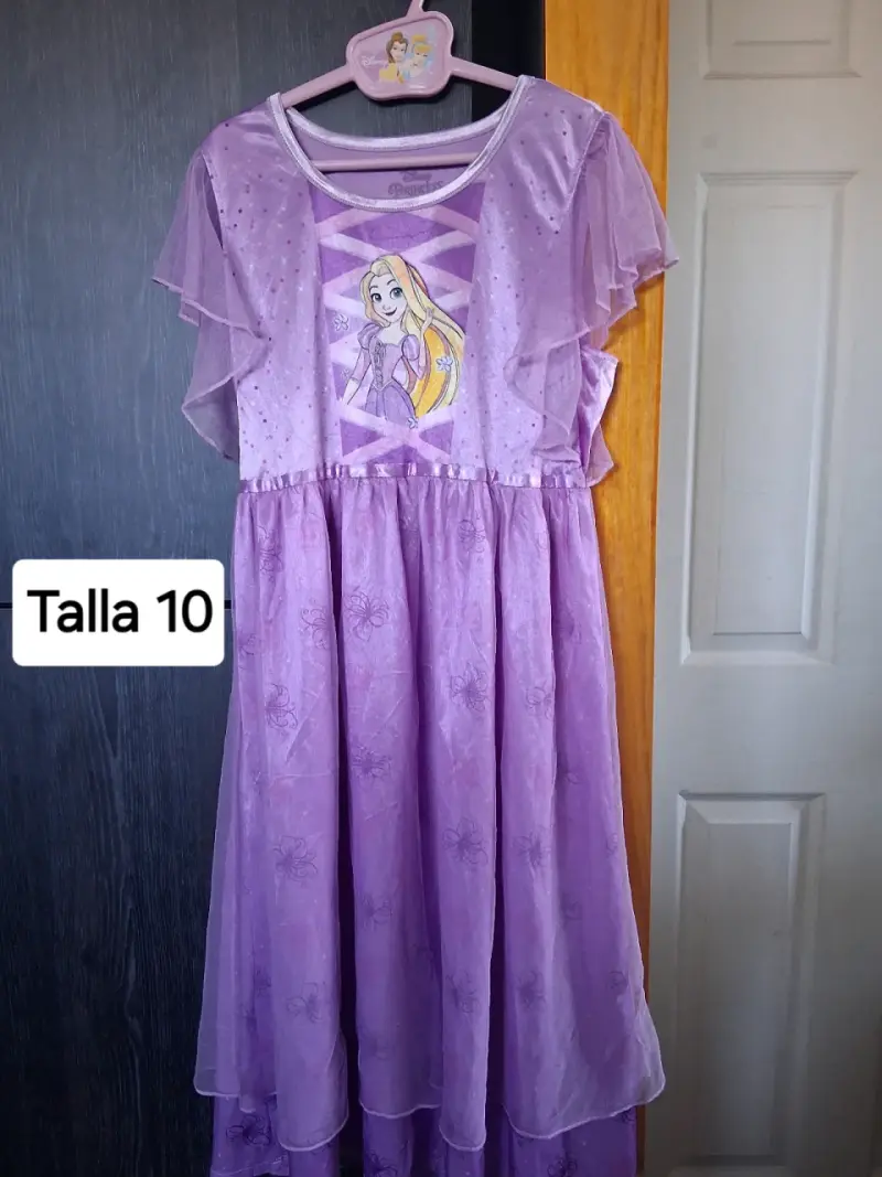 Disfraz niña Rapunzel morado