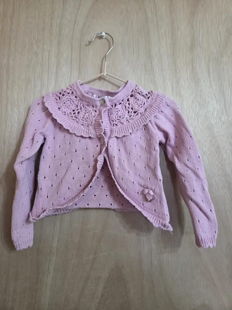 Chaqueta de bebé rosada