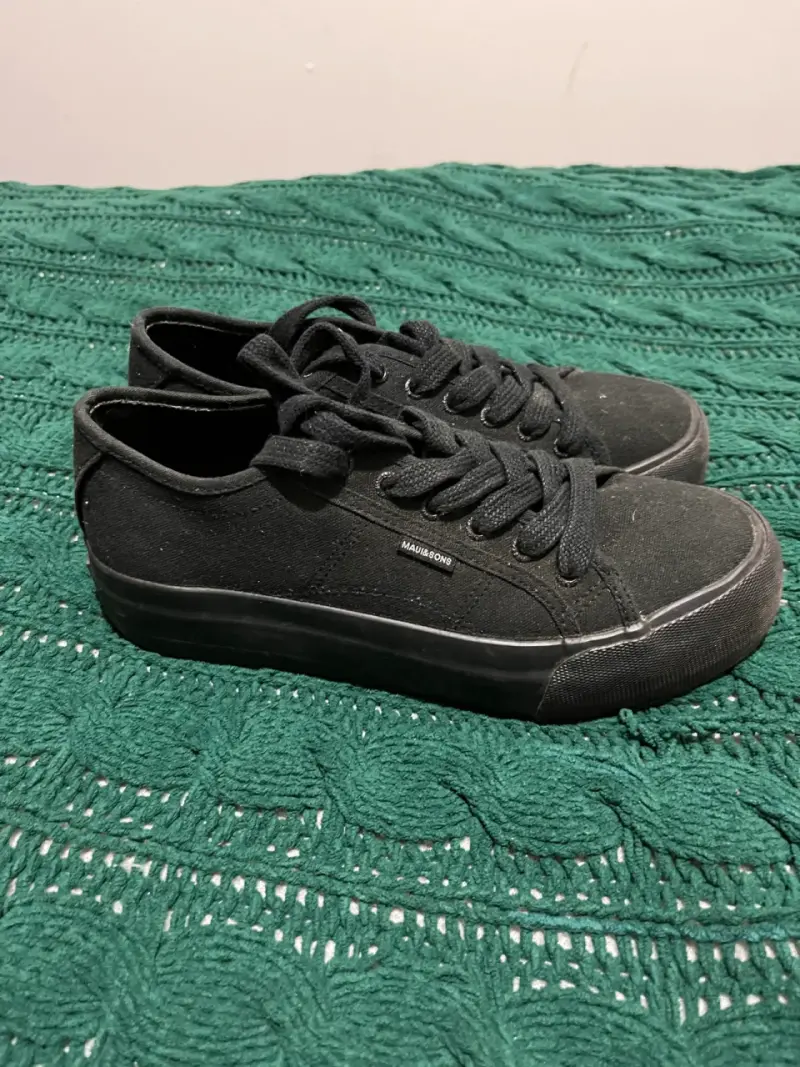 Zapatillas negras de lona - 1