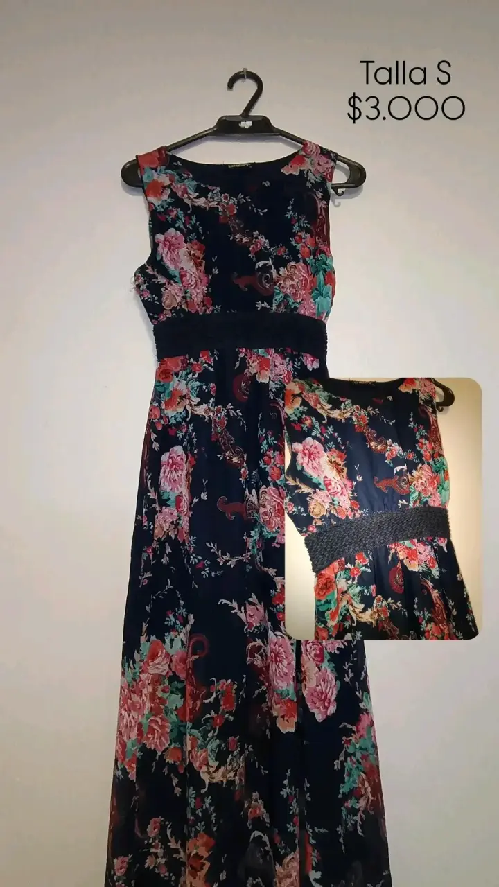 Vestido largo floral - 1